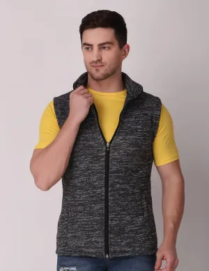 Ultra-Warm Fleece Jacket - Melange Black QuickDry Zero Core