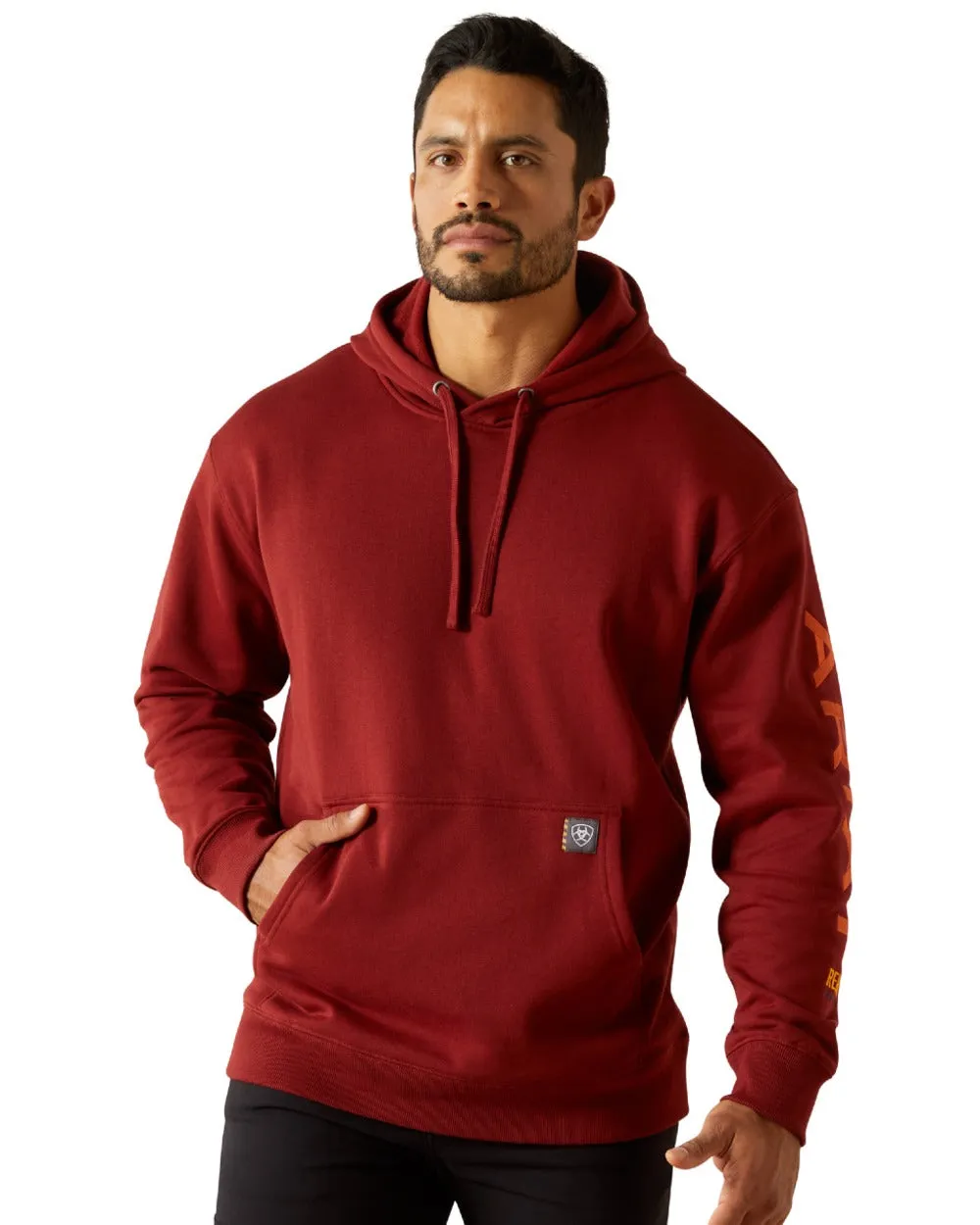 product running suitability Modern Fit Ariat Mens Rebar Graphic Hoodie