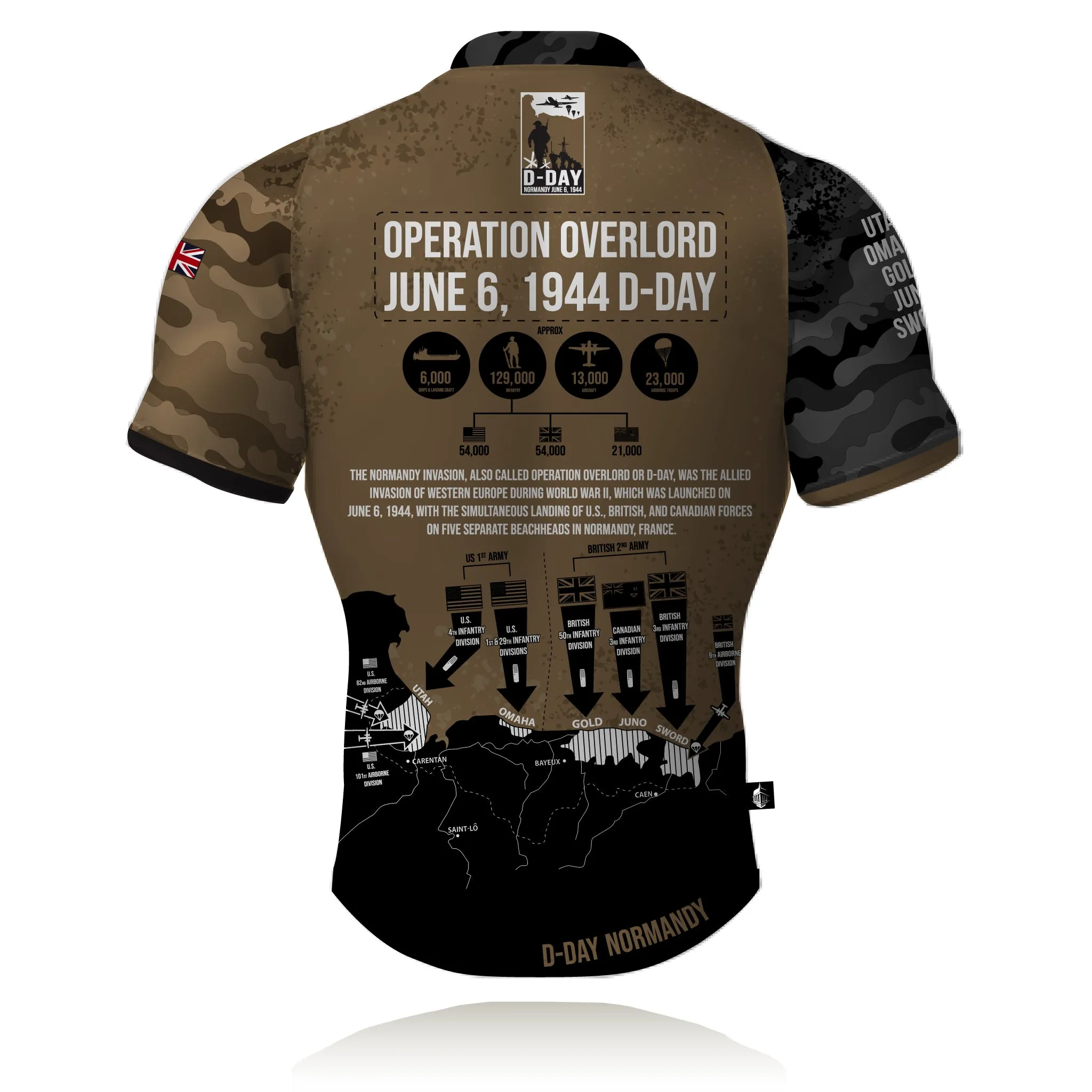 Honour Our Armed Forces D-Day - Operation Overlord - Rugby/Training Shirt (CLEARANCE) Stretch Knit Pullover