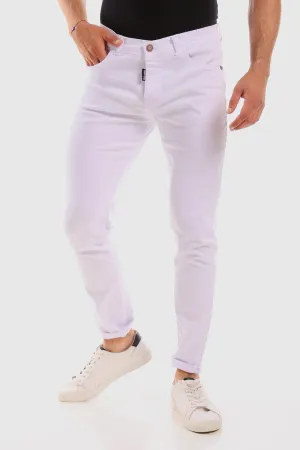 Elegant Urban Explorer Athlete Fit Trend Neutral White  Pockets Plain Slim Fit Black Jeans Pants