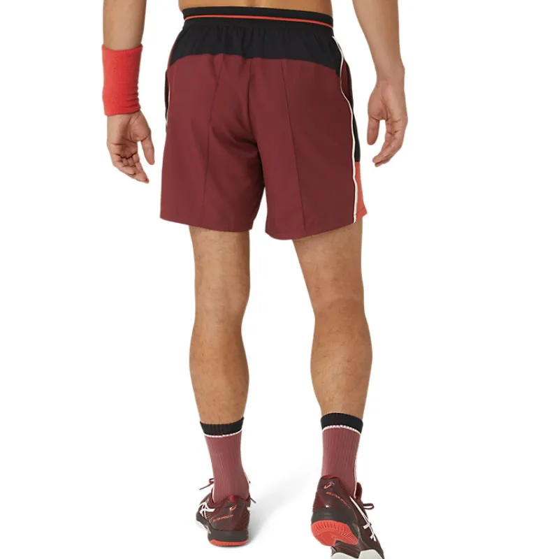 Asics Match 7 Inch Men Tennis Short - Antique Red Fitness Enthusiast Classic Fit
