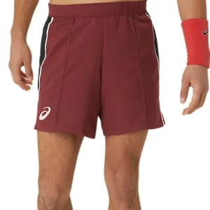 No Pinch Asics Match 7 Inch Men Tennis Short - Antique Red