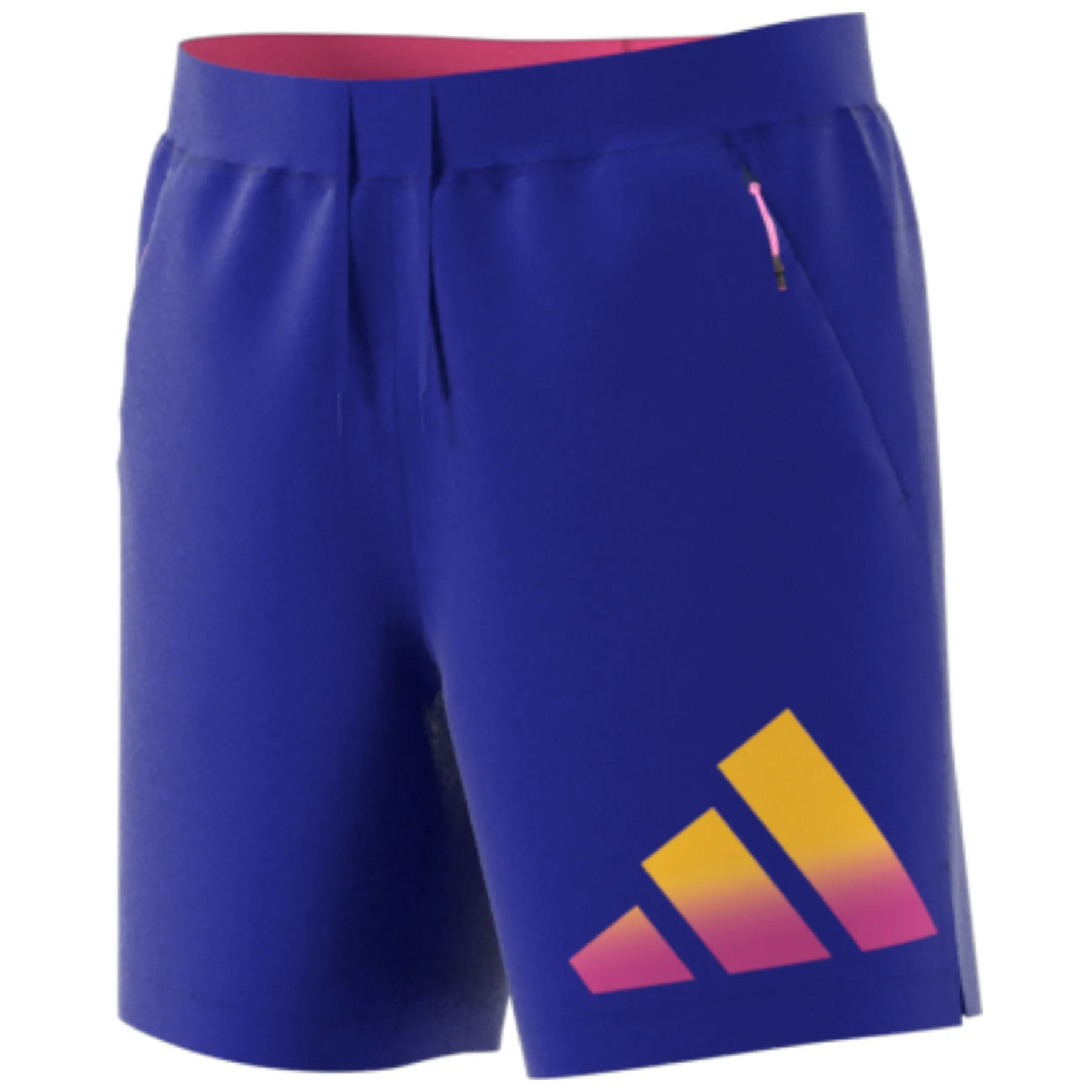 Fast Absorption Textile hang dry Adidas Performance TI 3BAR Men Tennis Short - Blue