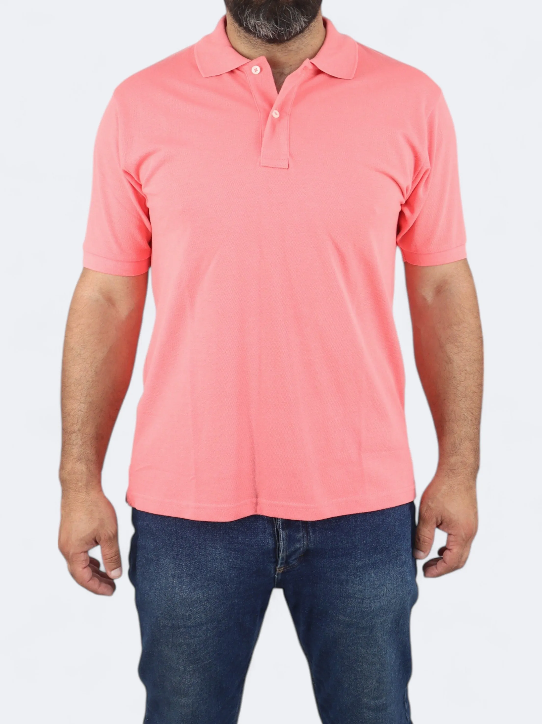 Easy Fit Optimal Airflow Texture Men's Plain T-Shirt,Peach