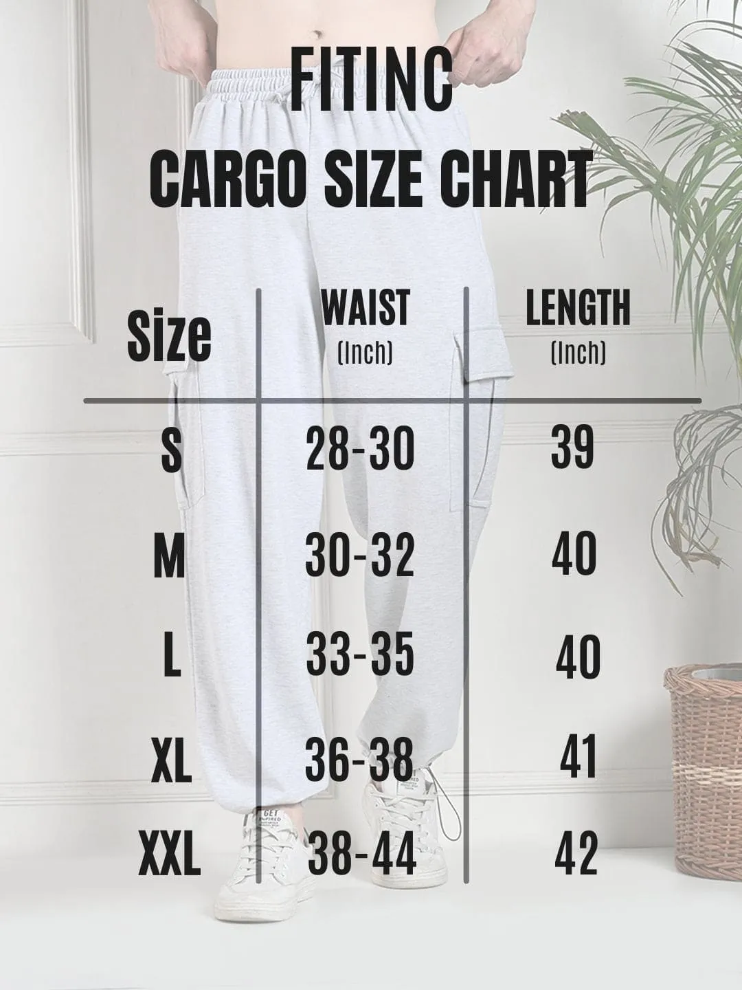 All-Weather Cargo Jogger with Pockets - Charcoal Essential Waist Stretchable Design