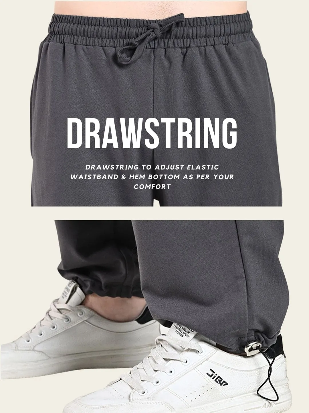 All-Weather Cargo Jogger with Pockets - Charcoal Moisture wicking RegularFit