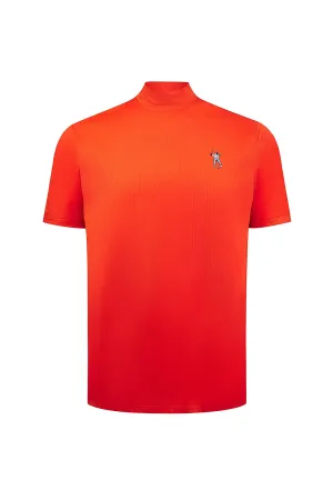 V neck elegance Non Shrink Material Performance Mock Neck
