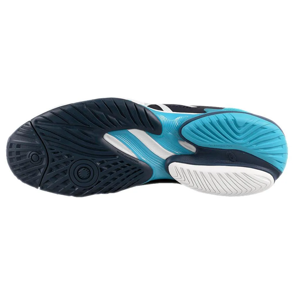 Asics Men's Court FF 3 Novak - Blue Expanse/White Pronation Control Reinforced Lateral Support