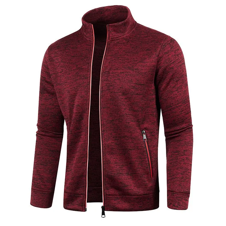 OdorResistant Fabric ShrinkageFree Fabric West Louis? Men's Zipper Knit Long Sleeves Cashmere Sweater