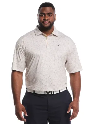 Big & Tall Confetti Chevron All Over Polo Relaxed Wearable Premium Comfort