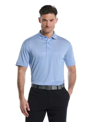 Elegant Comfort Mens Fine Line Stripe Golf Polo
