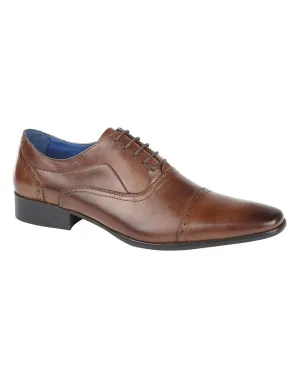 Water Edge Deep Shade Roamers Mens 5 Eyelet Punched Cap Oxford Shoes