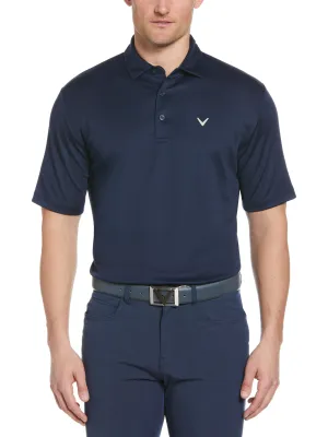 Mens Micro Texture Polo Simple Style
