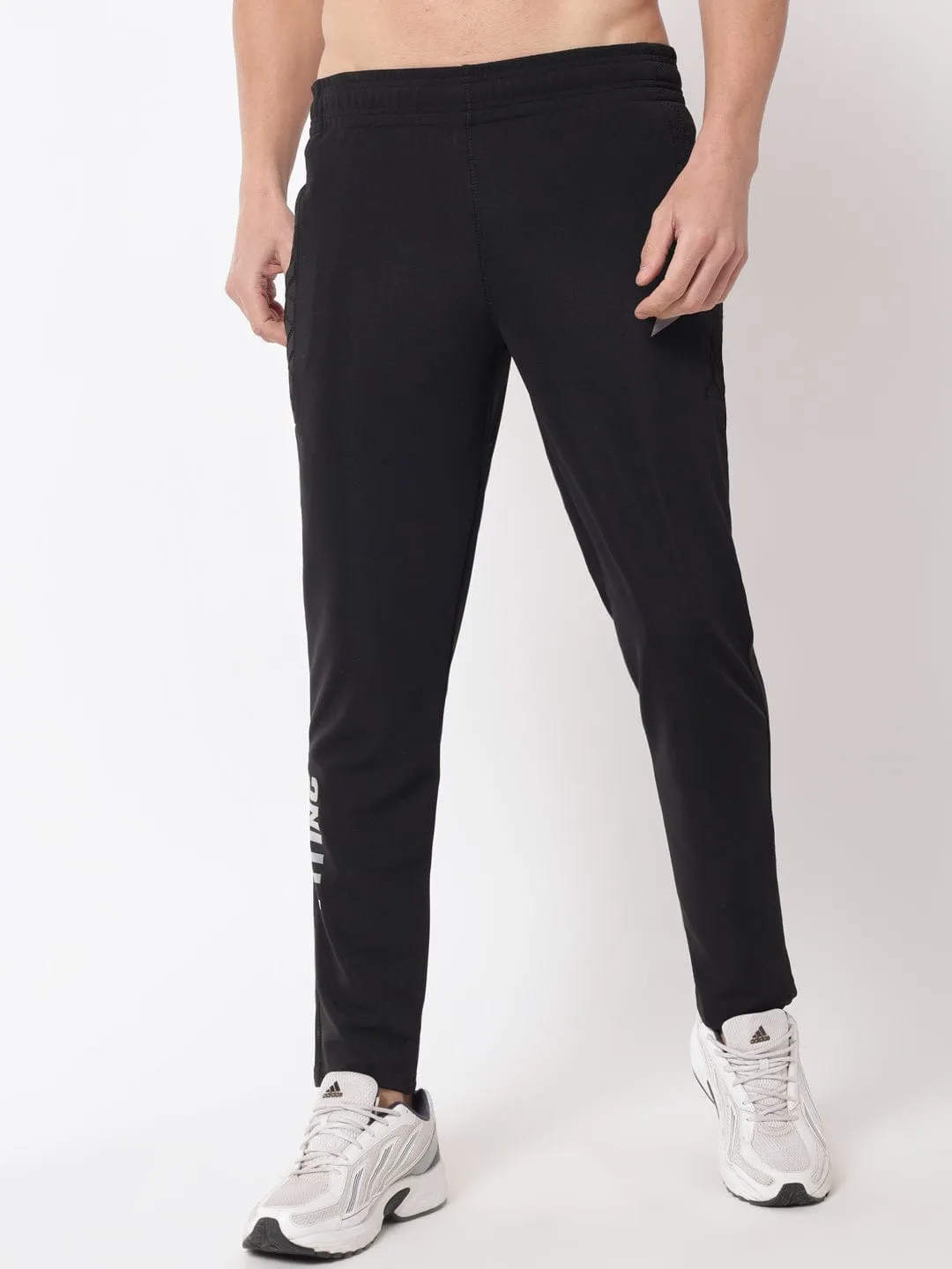 Textured Slim Fit Track Pant - Black Seasonal Wear