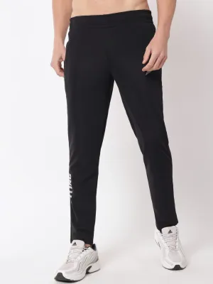 Textured Slim Fit Track Pant - Black Seasonal Wear