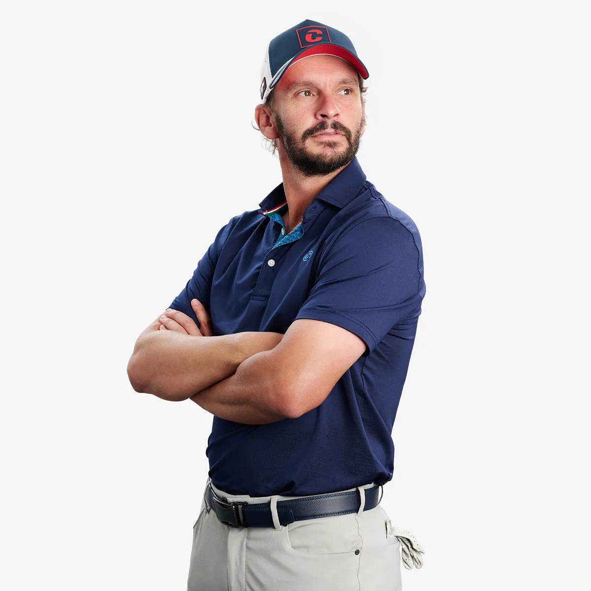 Cotton Blend Polo Romeo - Navy