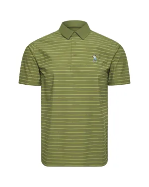 Light Flex Smart Design Striped Snap Placket Polo