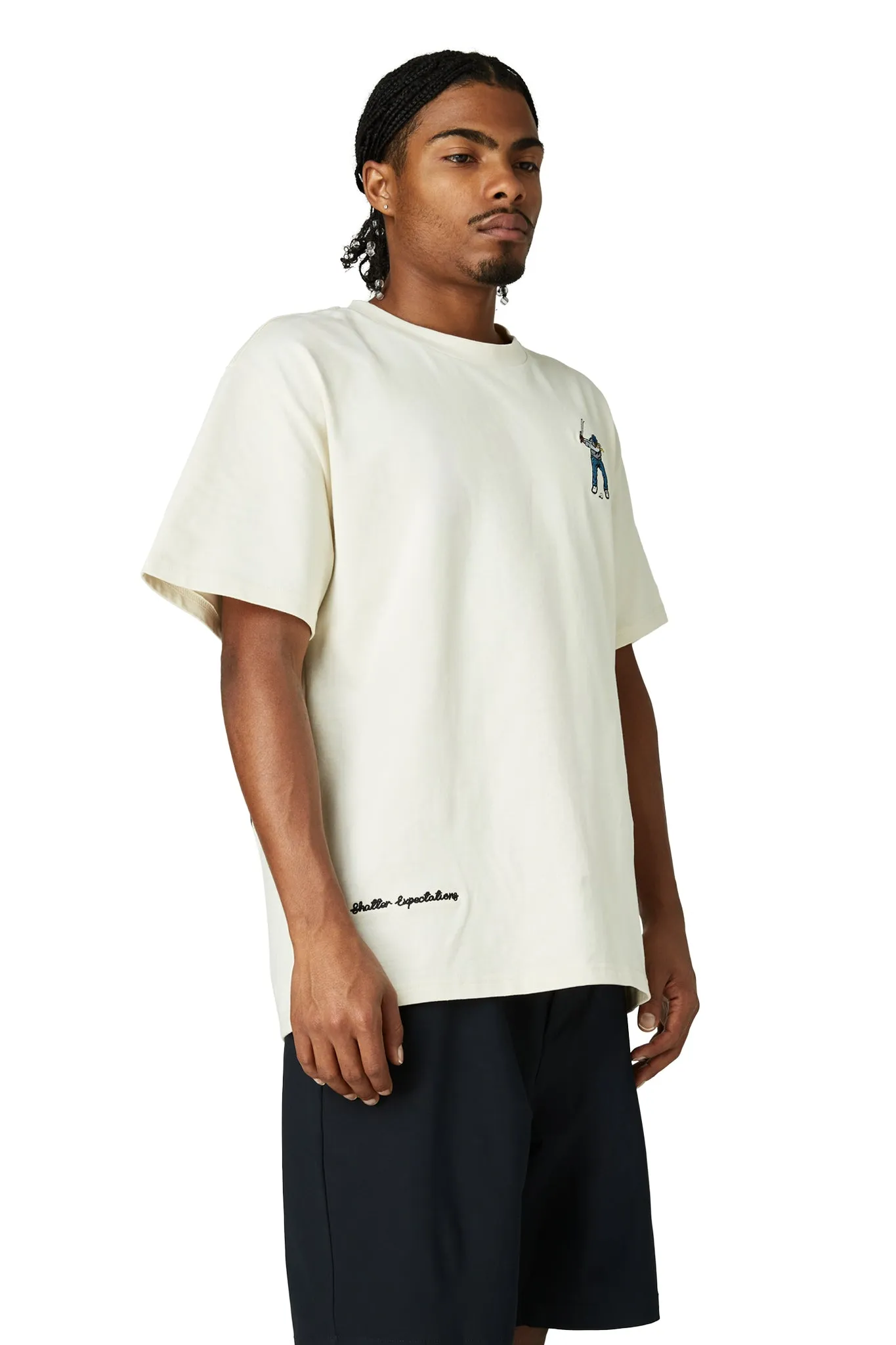 Shattered ESG Tee ZeroDistressFinish Seam Free Back