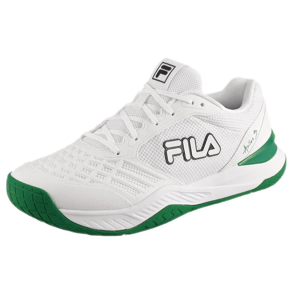 Wear Resistant Foreguard Fila Men's Axilus 3 - White/Courtway Green