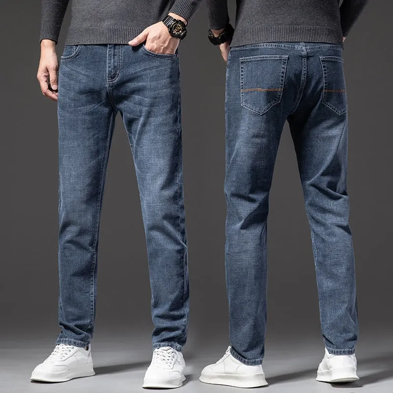 Relaxed Waist Fit West Louis? Stretch Slim Fit Fashion Designer Denim Jeans