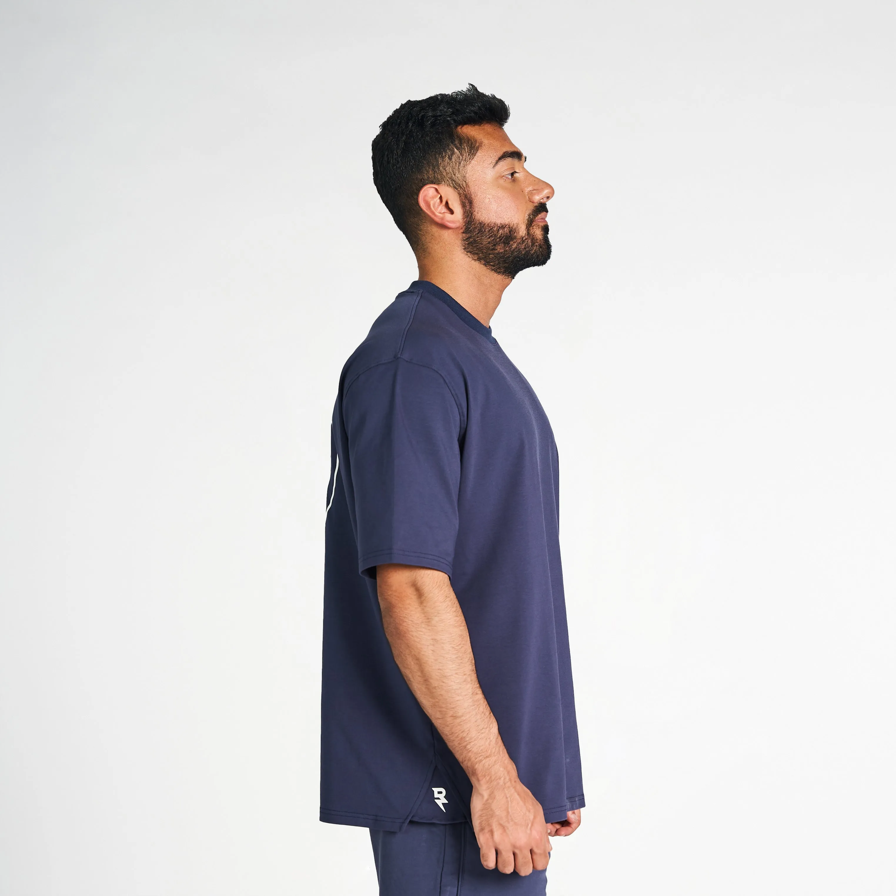 Never Settle Oversized Drop-Shoulder Tee - Overture Spandex Enhanced Elasticity