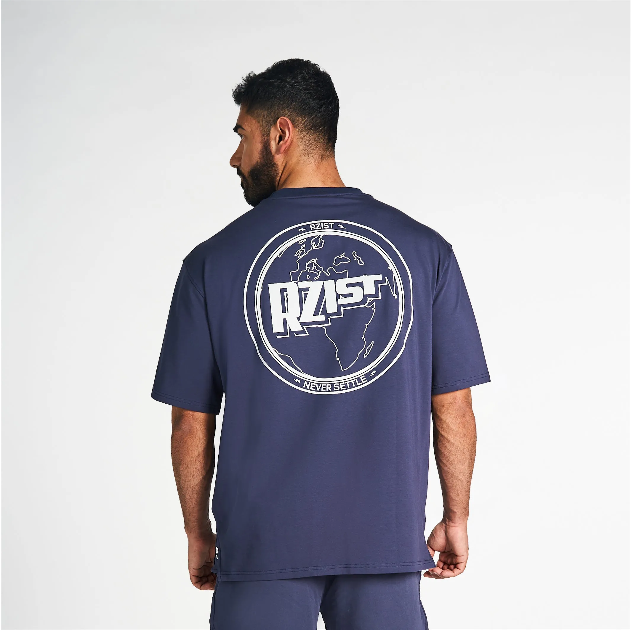 Never Settle Oversized Drop-Shoulder Tee - Overture Summer Favorite Sporty essentials