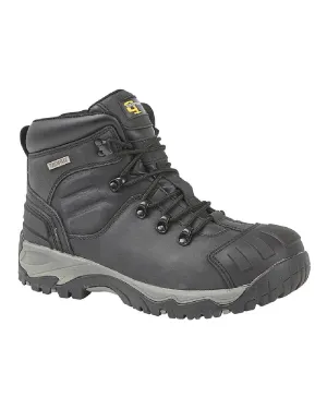 Grafters Mens Full Grain Buffalo Leather Hiker Type Safety Boots Retro Core