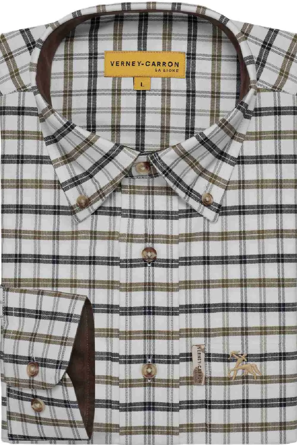 Verney Carron Clemont Cotton Checked Shirt Versatile Design Youthful Vibe