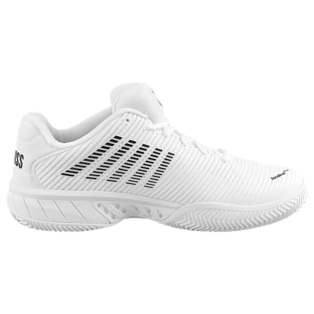 K-Swiss Men's Hypercourt Express 2 - Clay - White/Black Odor Resistant Flex Fit