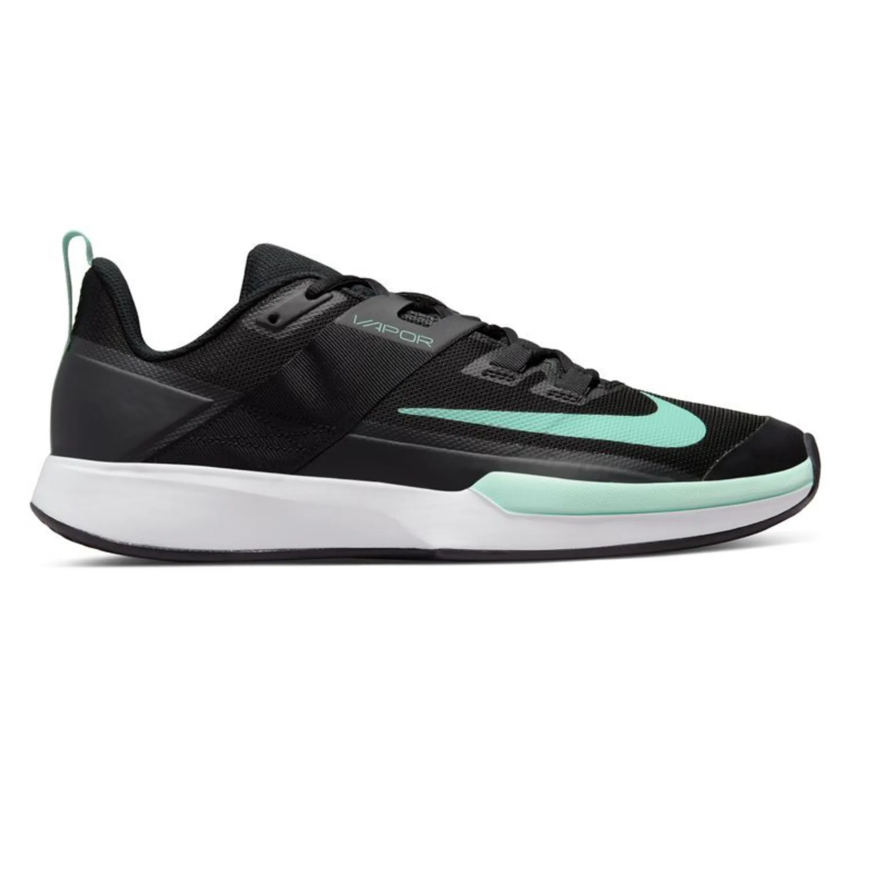 Nike Court Vapor Lite Black/Mint Men's Hard Court Tennis Shoes Agility Drill Sport Utility