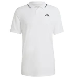 Adidas Club Tennis Piqu?? Polo Tennis Shirt - Black/White EasyCare Woven Fabric