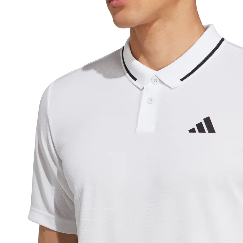 Adidas Club Tennis Piqu?? Polo Tennis Shirt - Black/White Cozy Apparel