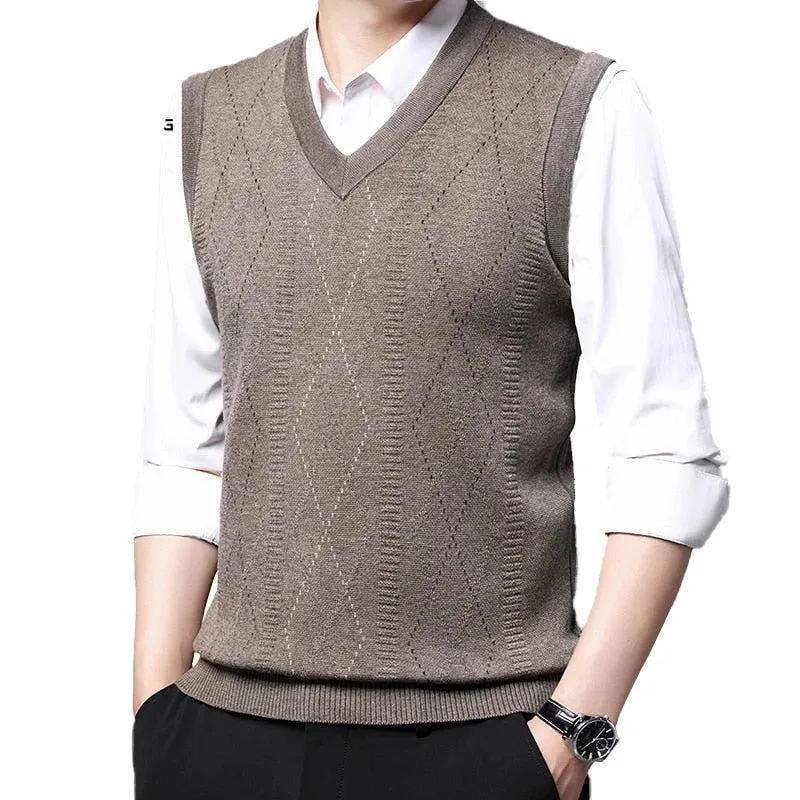 Planet Care Ocean Fit West Louis? Formal V-Neck Sleeveless Knit Sweater Vest