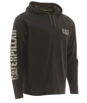 Caterpillar Hooded Long Sleeve Tee patch accents