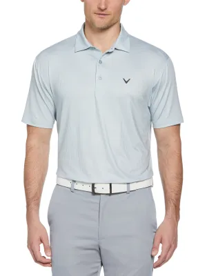 Mens Gingham Print Golf Polo Tailored Comfort Recycled Polyester Mix