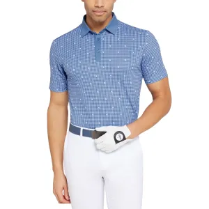 Comfy Layer Galvin Green Marley Breathable Golf Polo Shirt - Moonlight Blue/White
