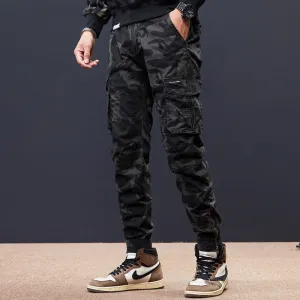 Comfort for All Anti Pilling Surface West Louis? Streetwear Elastic Multi Pockets Camo Jogger Pants