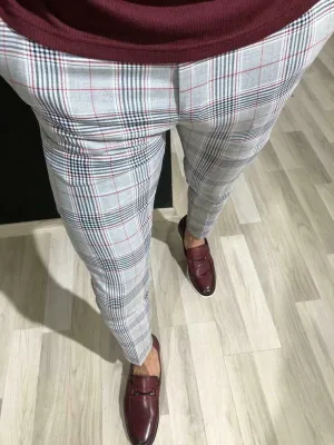 Day Off West Louis? England Style Formal Plaid Pants