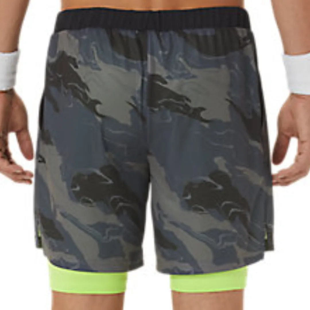 Asics Men Match Graphic 7in Short - Carrier Grey Sport Ready Wear Chill Style