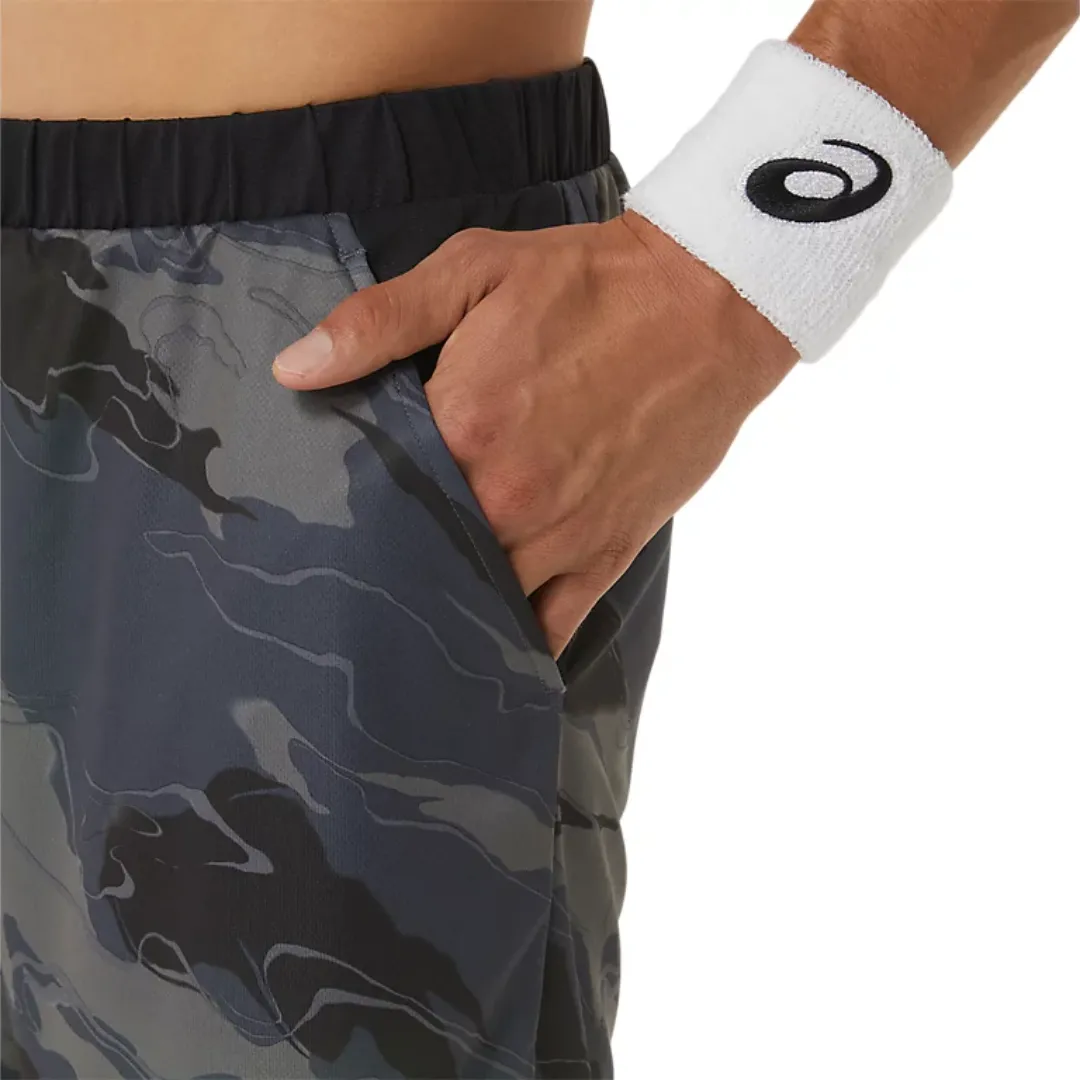 Active Design Chill Ready Asics Men Match Graphic 7in Short - Carrier Grey