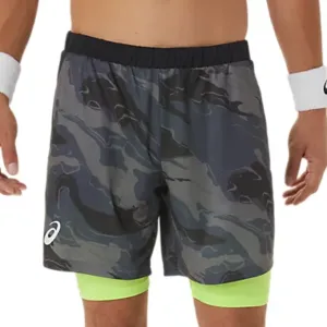artisanal quality Wrinkle Free Fabric Asics Men Match Graphic 7in Short - Carrier Grey