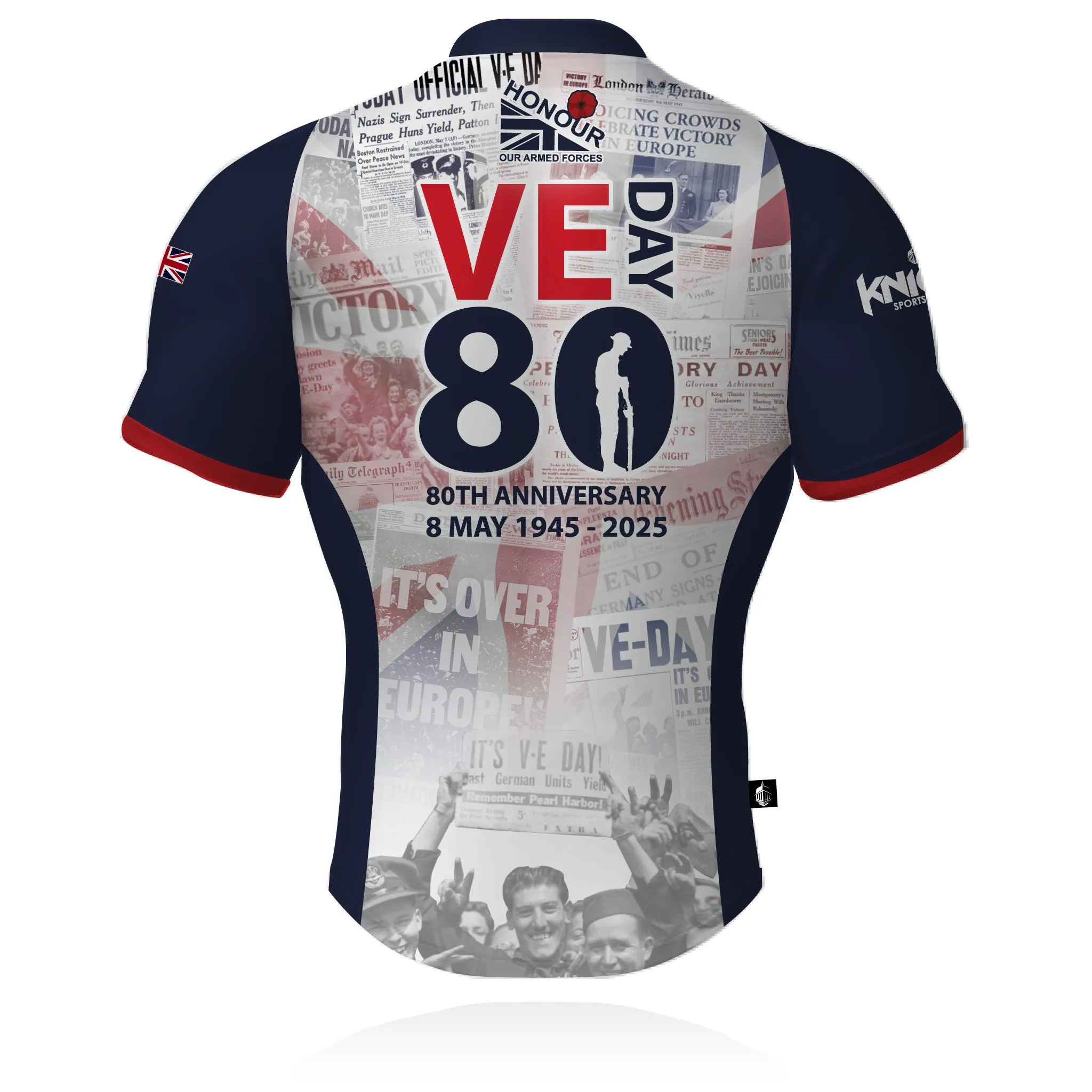 Honour Our Armed Forces - VE-DAY 80 - Rugby/Training Shirt (CLEARANCE) Casual Layering Wear City Smart