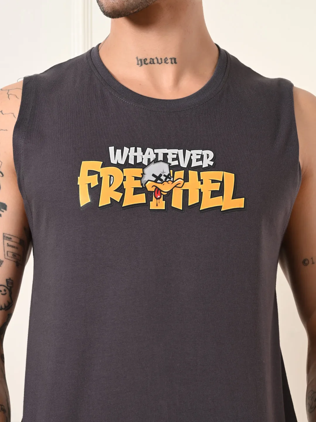 Easy-wear Whatever Cotton Sando ?C Charcoal Earth Glow