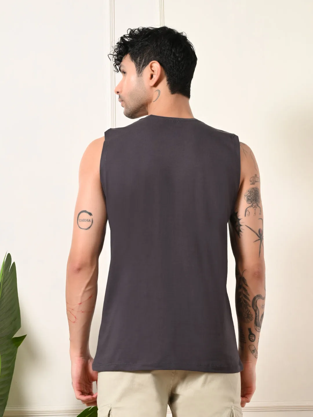 Tight Net Hypoallergenic Fibers Easy-wear Whatever Cotton Sando ?C Charcoal