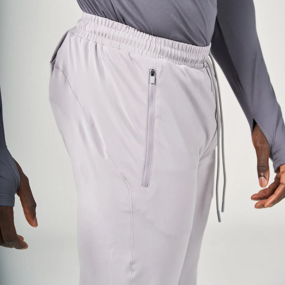 Double Layered Hem Performance Joggers - Grey