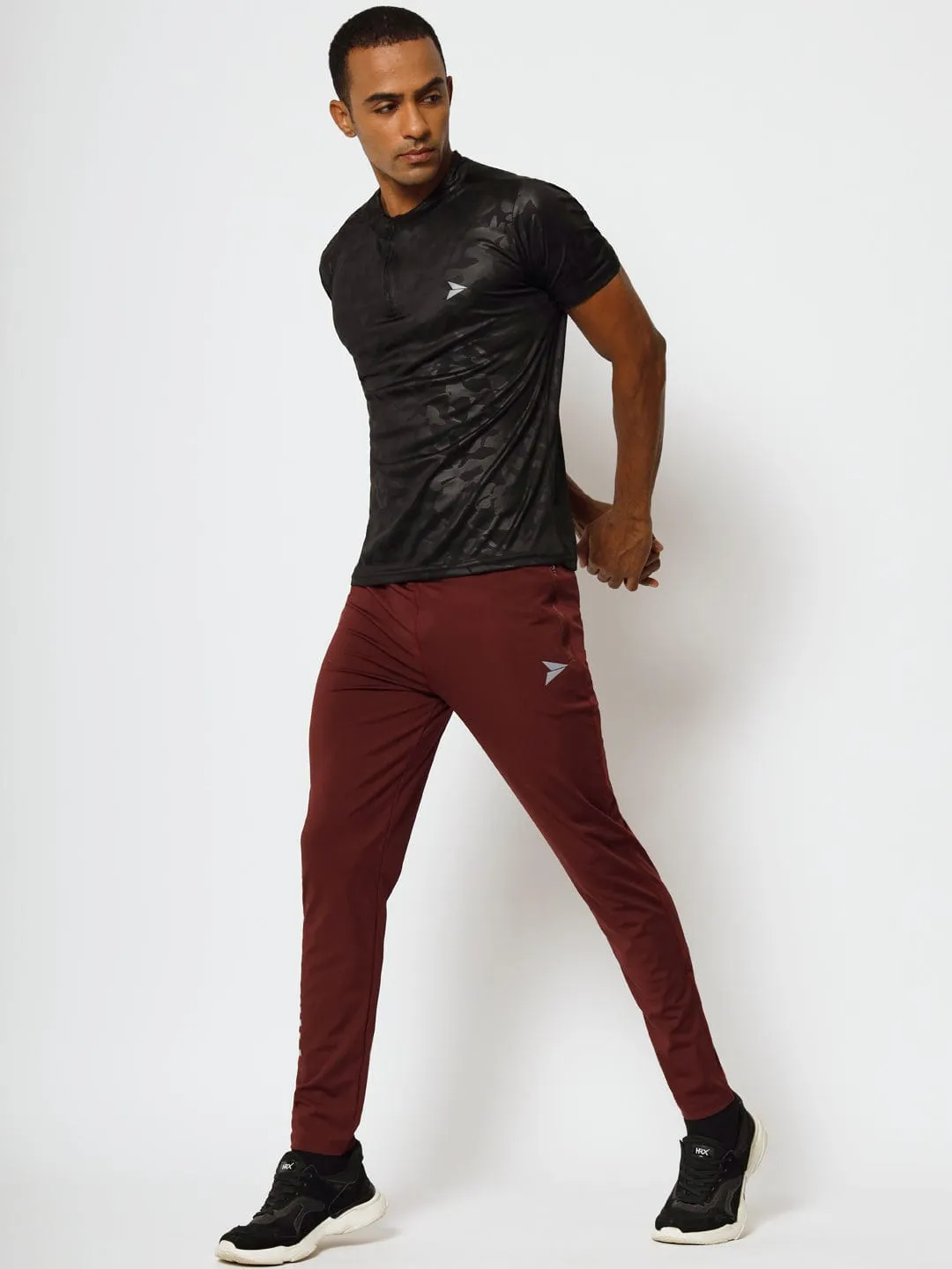 Extreme Stretch Slim Fit Track Pant - Maroon High Mobility