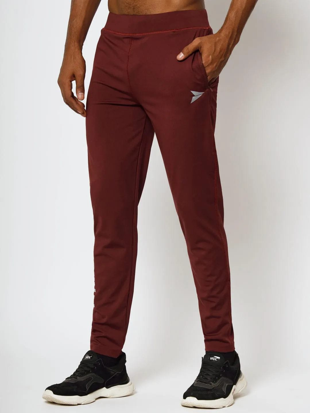 Non Irritating Seams quick dry Extreme Stretch Slim Fit Track Pant - Maroon