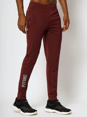 Extreme Stretch Slim Fit Track Pant - Maroon Sport Ready Fit Tangle Free Cuffs