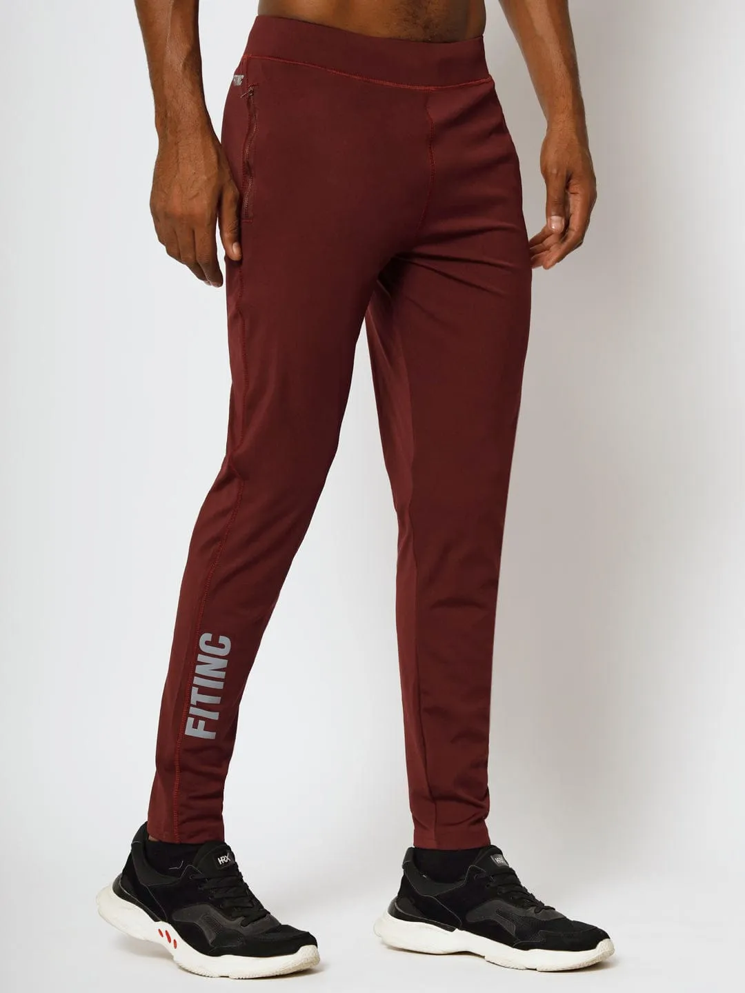 Extreme Stretch Slim Fit Track Pant - Maroon Sport Ready Fit Tangle Free Cuffs