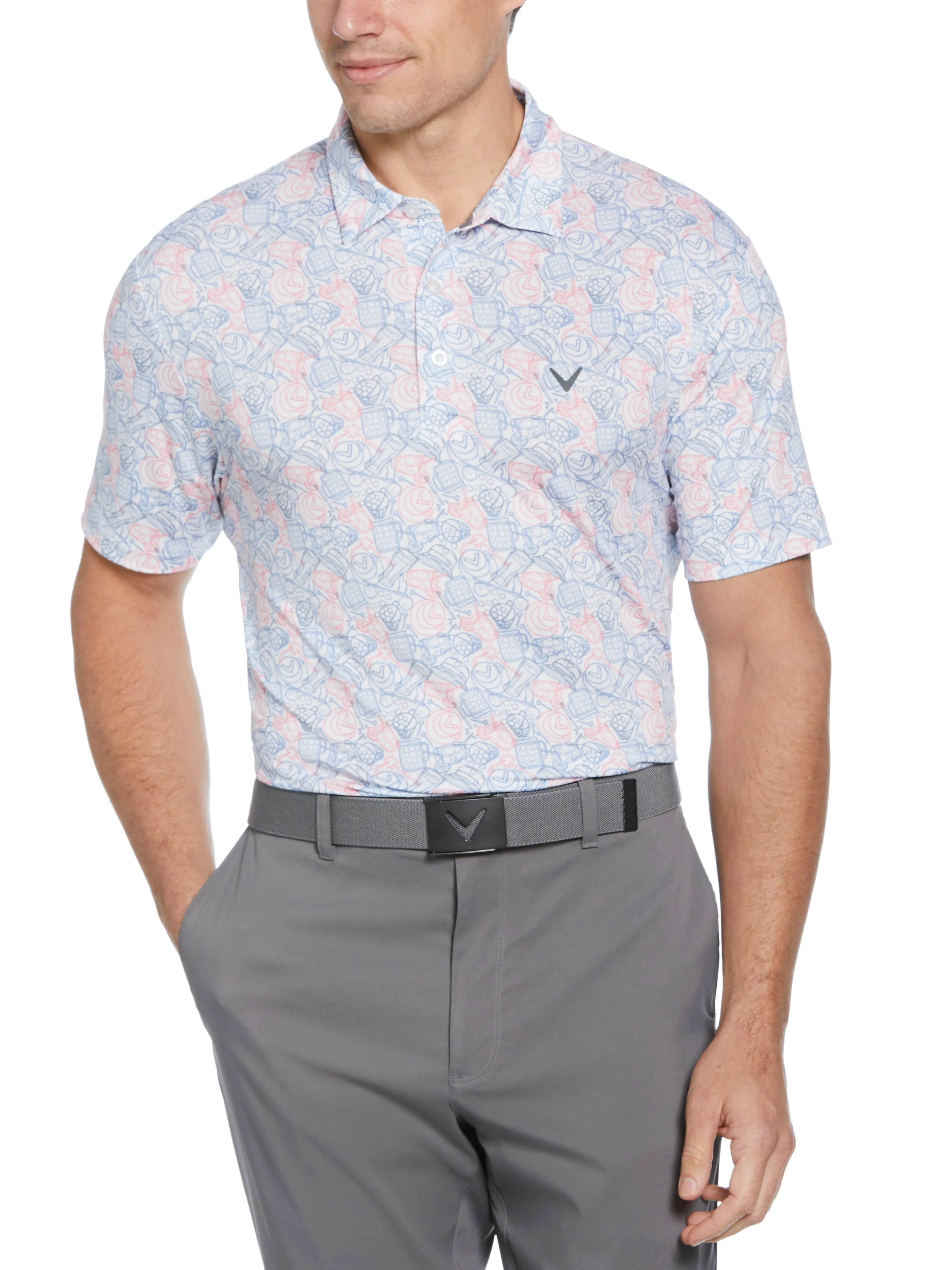Big & Tall Day On The Course Print Golf SlimFit Design